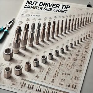 Nut driver tip diameter size chart